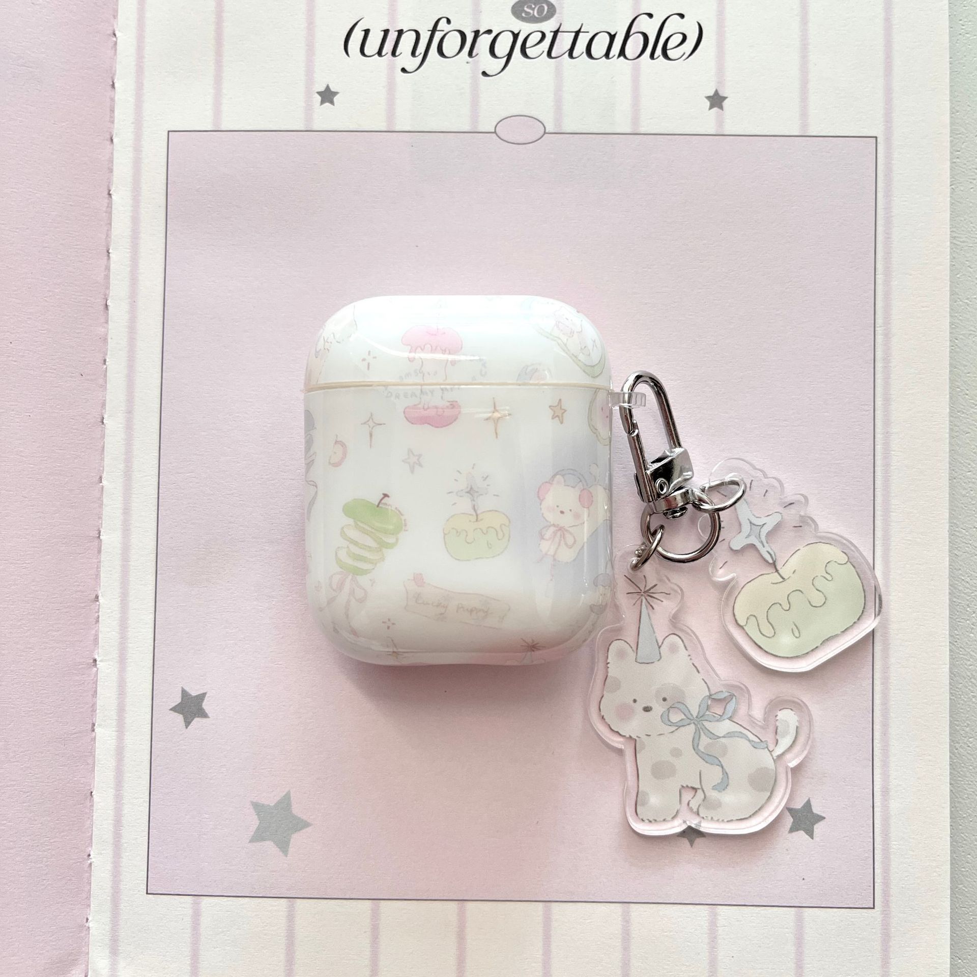 Perfumado cereza perrito de manzana para Airpods3/4a generación de dibujos animados Pro2 auriculares airpods1/2 colgante