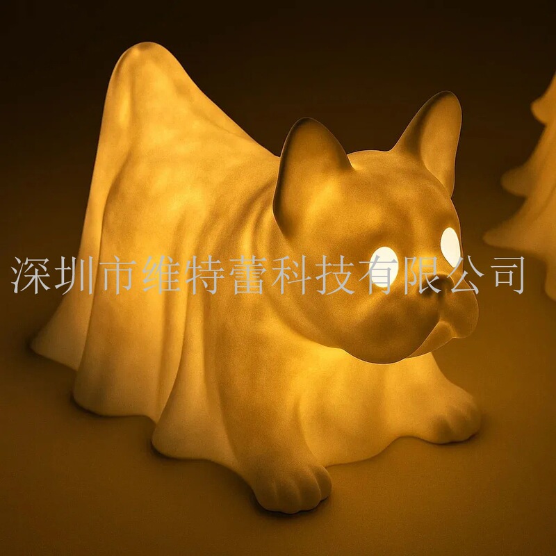 2025新品Dachshund Ghost Lamp腊肠犬鬼灯万圣节树脂摆件|undefined