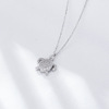 Universal brand necklace, zirconium, chain for key bag , European style, silver 925 sample, micro incrustation