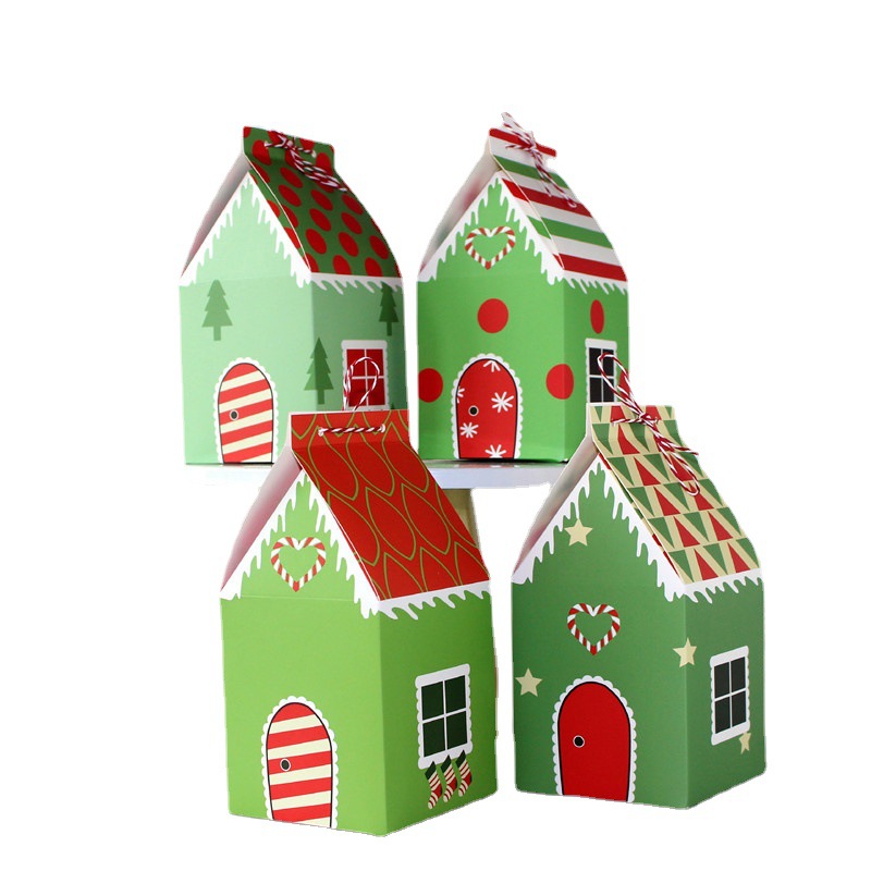 Cross-Border nueva casa de Navidad caja de dulces caja de turrón copos de nieve caja de embalaje Navidad regalo caja ciega