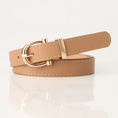 Ladies' Han Style Fashion Belt for Female Students, Denim Pants Decorative Clothing Matching Thin Leather Belt