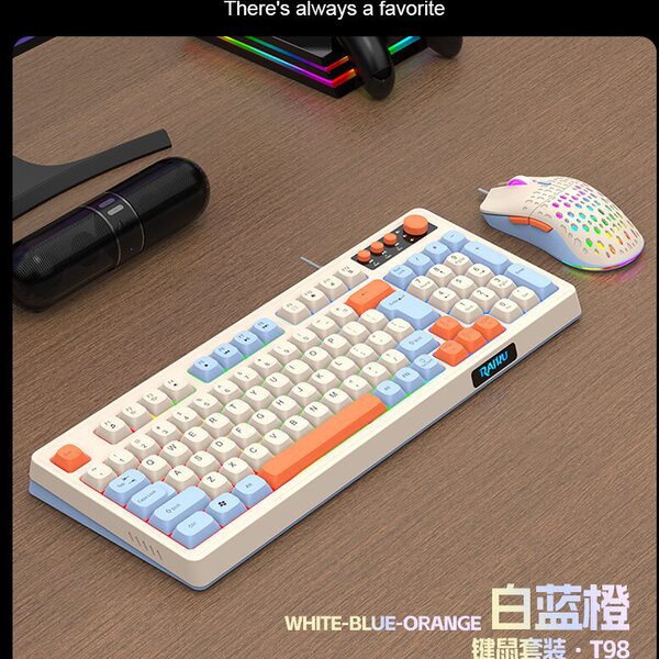 Raiku Lei Kui K98/T98 Customized Game Keyboard Mouse Set Sanpin…