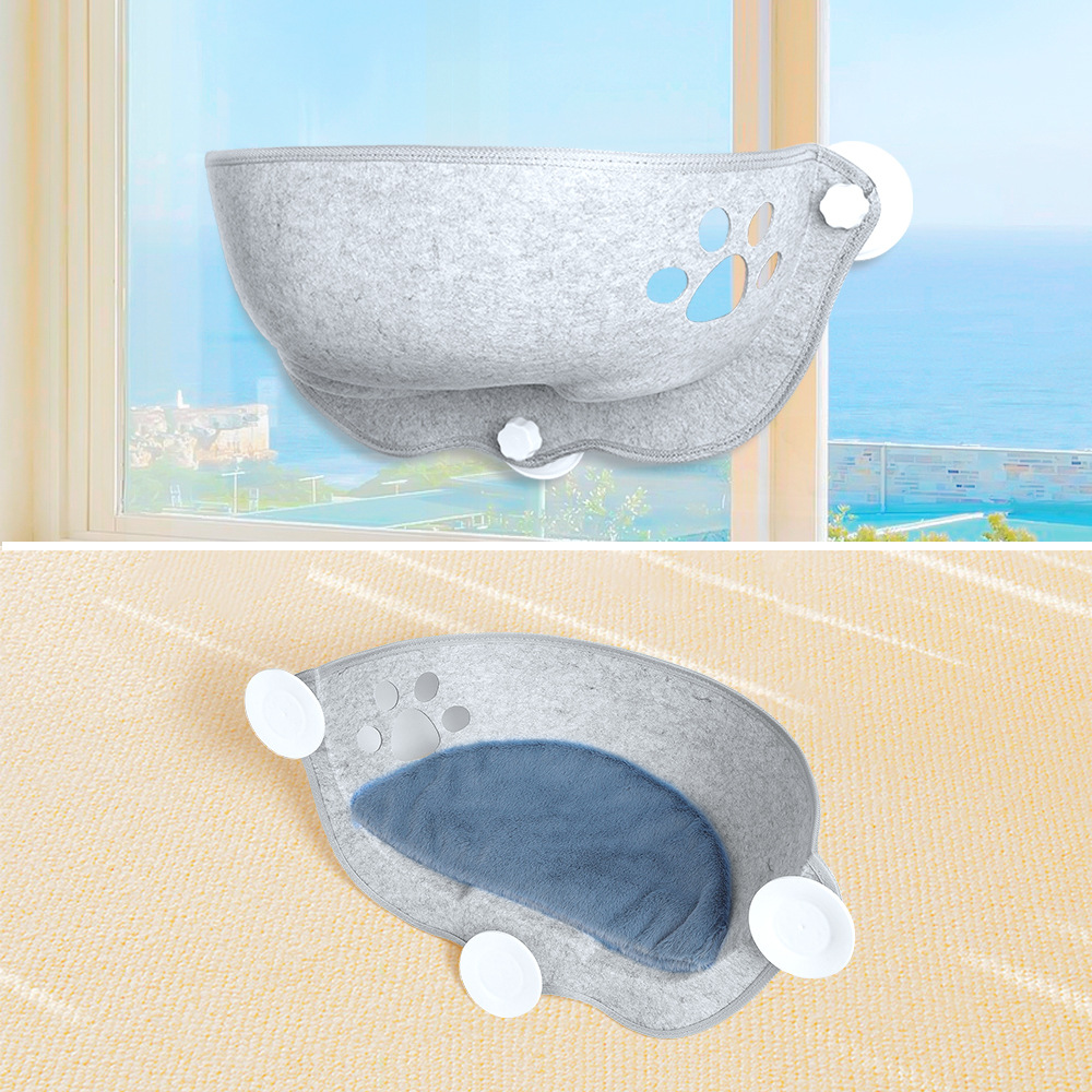 Comercio exterior nuevo fello gato hamaca crescente ventosa colgante desmontable ventana colgar nido sol gato nido