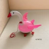 Pull string goose-pink