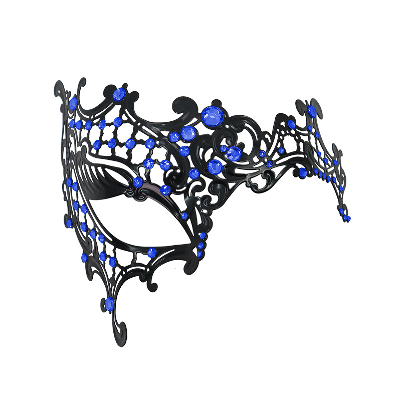 Carnaval Venecia espectáculo de baile de máscaras props hierro forjado máscaras de diamantes máscaras de metal medio cara roja