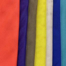 现货供应75D全涤低弹小四角网眼布 运动服校服里布箱包鞋帽网眼布