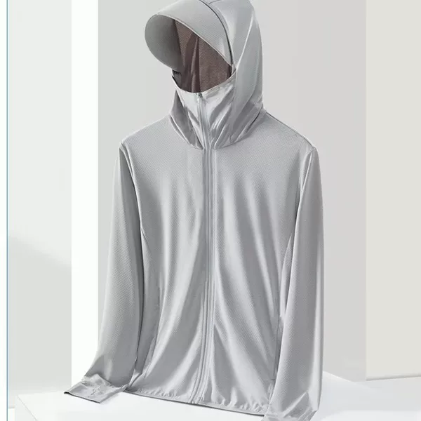 Cross-Border Foreign Trade Summer Ice Silk Breathable Ultra-Thin Anti-Mosquito Fishing Clothing Sun Protection Clothing Fishing Ice Silk Sun Protection Clothing for Men