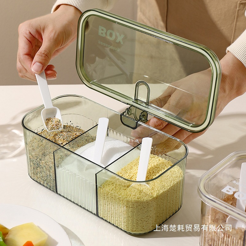 调料盒组合套装多格一体厨房家用调味罐盐味精新款收纳调料罐包邮