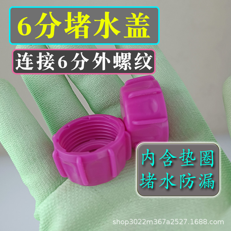 德奥6分堵水盖加厚ABS水管接头防漏水止水堵头堵水塞水枪接头配件