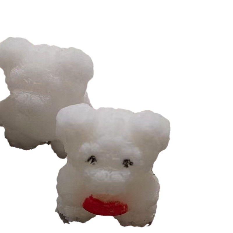 Navidad oso vela de pelo árbol de Navidad vela sin humo vela de cumpleaños doméstica decoración de atmósfera de vela de oso feo