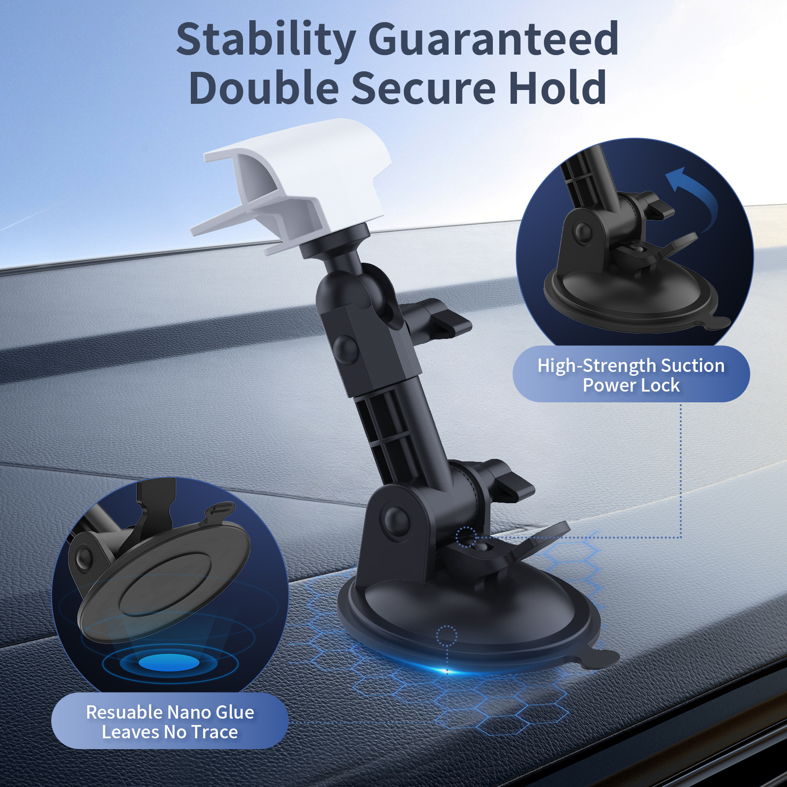 Cross-Border In-Stock Universal Car Roof Rack Bracket Suction Cup Dashboard Windshield Mini Center Console