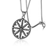 Genuine accessory, retro pendant stainless steel, necklace, wholesale, European style