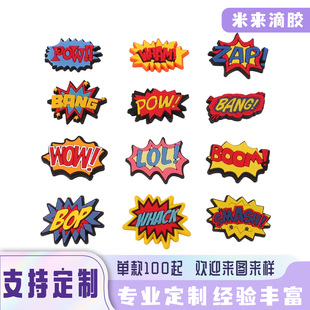 New PVC material creative explosion letter shoes flower hole shoes shoe buckle craft accessories wholesale Amazon