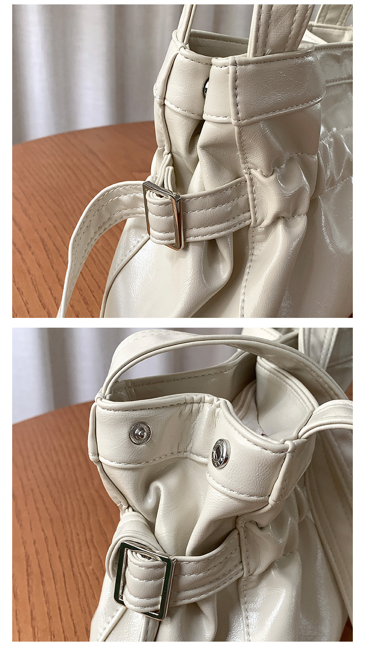 Borsa tote in morbida pelle per pendolari, grande capacità, da donna, versione coreana di nicchia, nuova borsa plissettata estiva da donna, singola_voghion.com