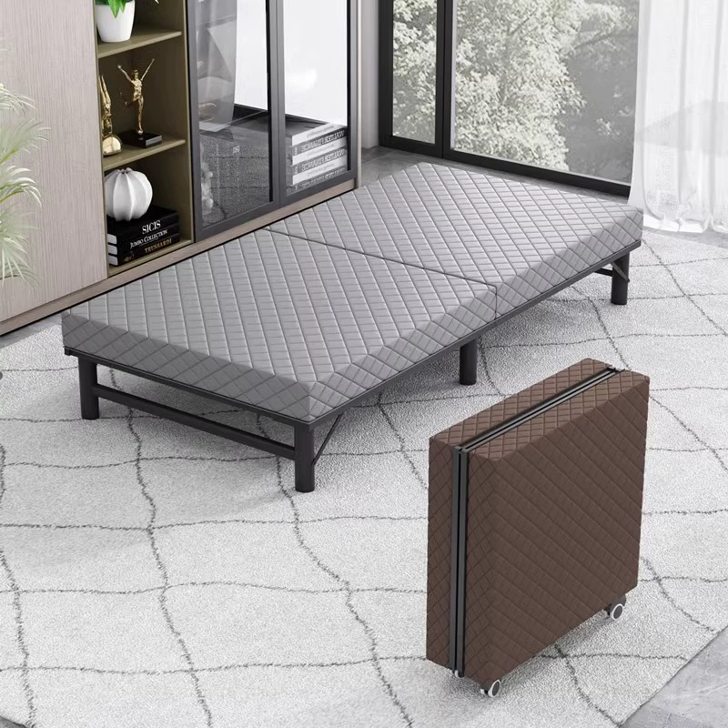 Утолщенная складная кровать из латекса толщиной 5 см в японском стиле для домашнего использования, односпальная кровать для взрослых, усиленная кровать для сна, дополнительная кровать для небольшой квартиры, двухъярусная кровать.