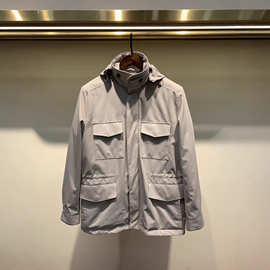 深圳南油高版本LP男士Loro高端 锦纶立领可拆卸连帽夹克外套