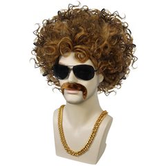 Magic Color Party Domestic Brand Anime Brown Short Wavy Wig Suitable for Any Skin Tone