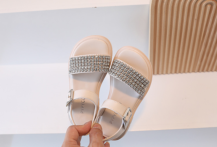 8089女孩子闪亮水钻公主沙滩鞋