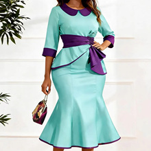 ʱ�п羳�¿������������ ײɫ����ϵ��������βȹevening dress