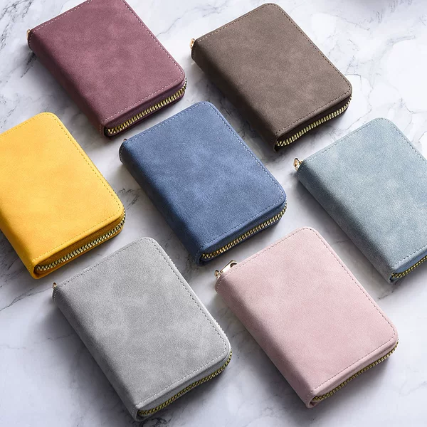 Card Holder for Men and Women, Compact Anti-Degaussing Organ Card Holder, Retro Large-Capacity Id Card Holder, Card Holder, Zipper Coin Purse