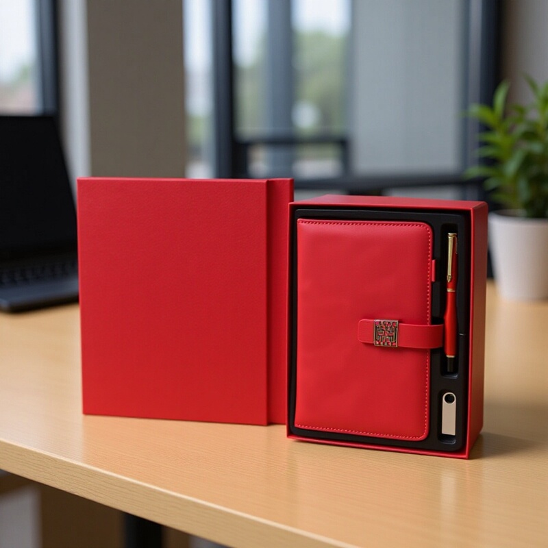 Corporate Gifts Notebook A5 Wholesale Business Notebook USB Flash Drive Set Gift Box Notebook Pen Logo