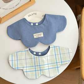 韩国K*y同款围嘴围兜婴幼儿花瓣口水巾双面宝宝围嘴A类转圈兜