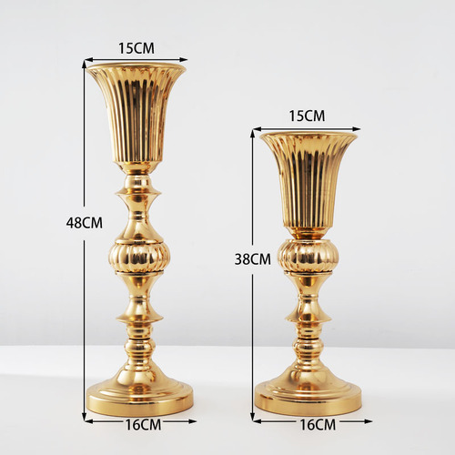 Wedding props table art vase candlestick dual-purpose European iron wedding decoration flower stand road guide home decoration ornaments