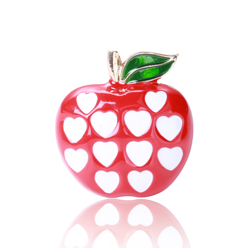 Alloy Material IG Style Cute Pin Apple Alloy Enamel Women's Brooches