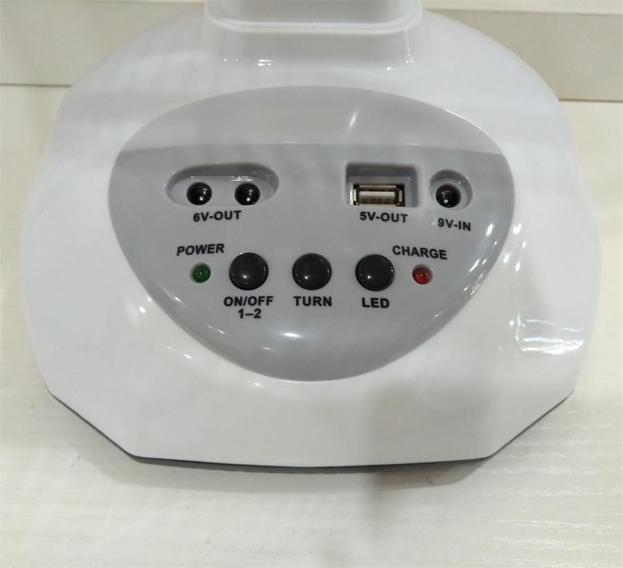 Nuevo 016T ventilador de escritorio recargable de 16 pulgadas 2 velocidad de viento iluminación LED ventilador recargable