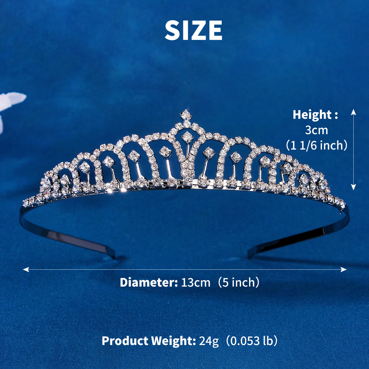 European And American Birthday Crown Headband Bridal Party Dance Rhinestone Hair Accessories Children And Adults Headband Bridal Crown