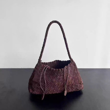 早秋绒手工编织帆船包包高级感复古腋下包日常单肩包手提包子母包