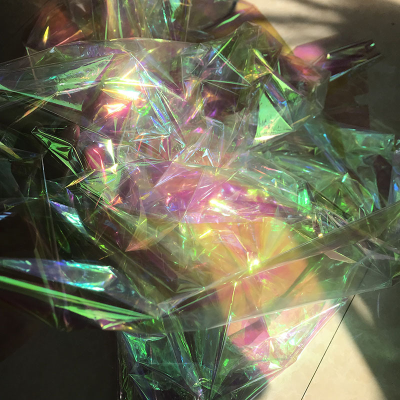 Type b transparent colorful tin film paper (8m × 1m) curly hair