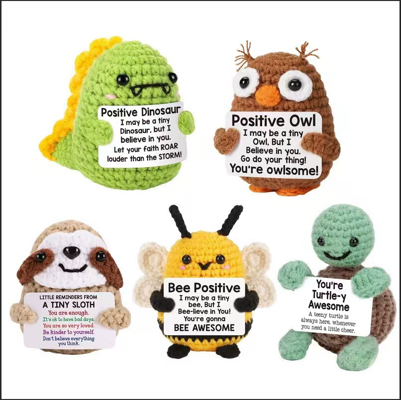 Новый трансграничный Crochet Otter Positive Gifts крючковатая выдра положительный подарок шерстяная кукла