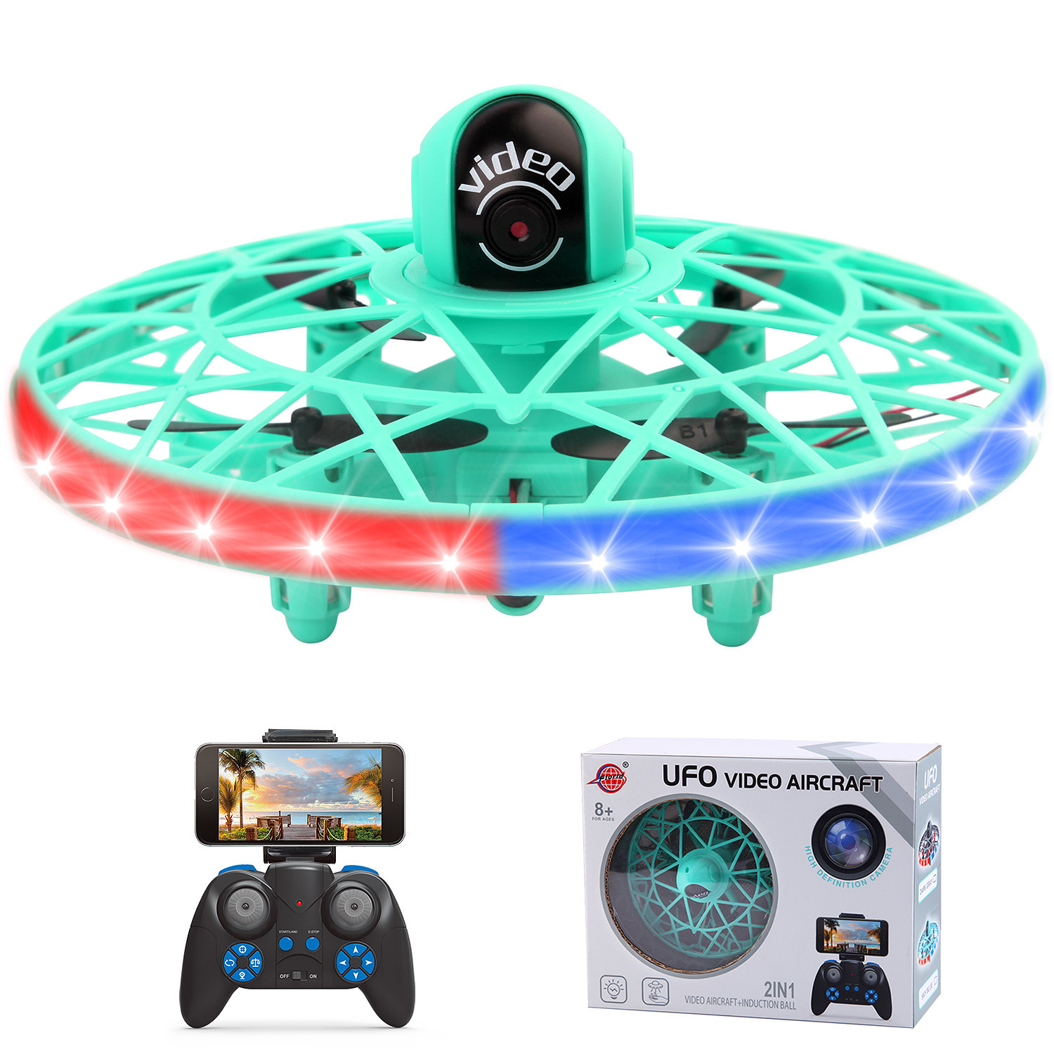 remote control 2.4G Aerial photograph Induction Ball Infrared Gesture sensing lighting WIFI 720P Camera Aerocraft Cross border