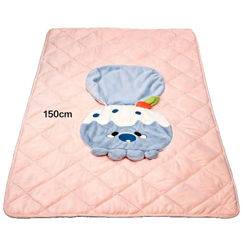 Cojín Edredón Plegable 2 en 1 de Peluche para Oficina y Automóvil