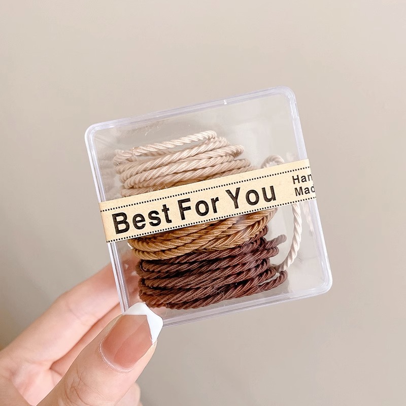 Banda de pelo de alto grado simple banda de goma duradera de alta elasticidad elegante cabeza de cola de caballo cuerda cubierta de cuero tocado