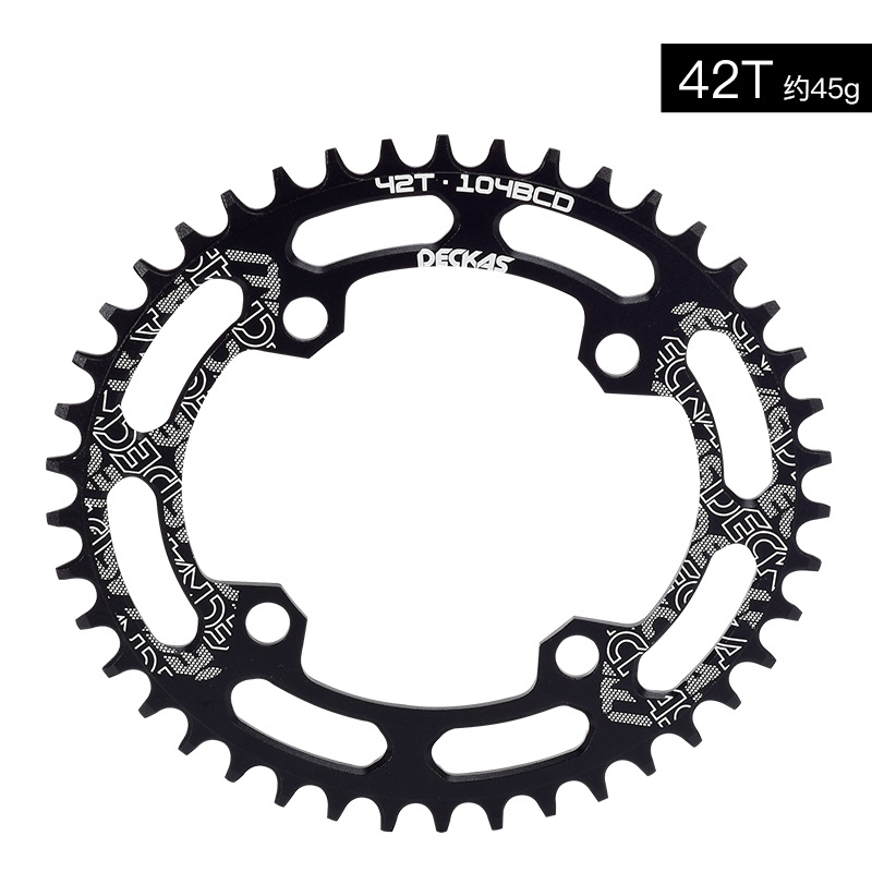 Plato único DECKAS para bicicleta de montaña, 104BCD 32/34/36/38T, dientes positivos y negativos