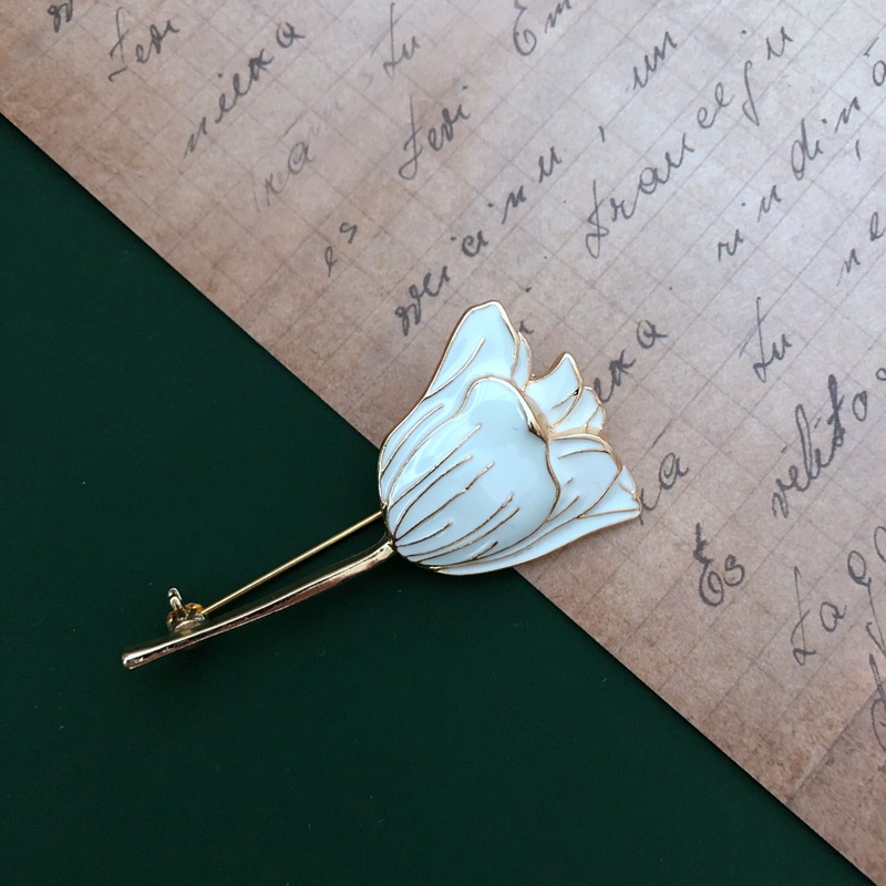 Broche Tulipán Glaseado Blanco display picture 4