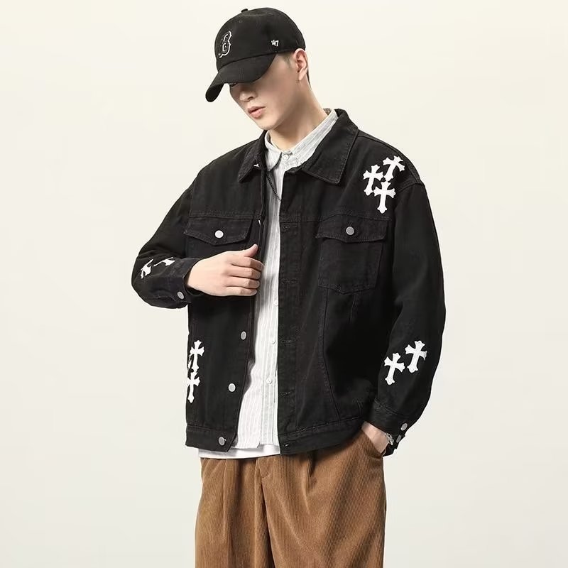 Autumn denim Japanese retro jacket