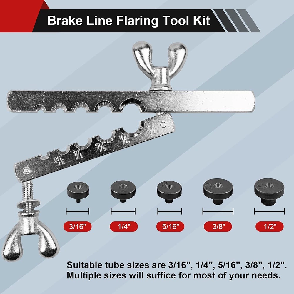 Car brake line tool set, copper pipe reamer, car brake line repair and maintenance tools