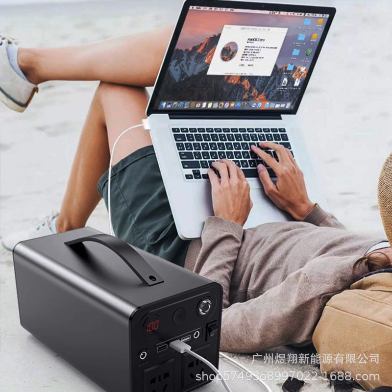 Fuente de alimentación de almacenamiento de energía de 300W, iluminación doméstica de alta potencia portátil de emergencia al aire libre de 220V batería recargable de respaldo