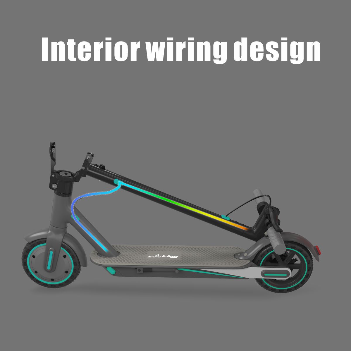 Overseas Warehouse Lithium Battery Electric Scooter Foldable Adult Mobility Two-Wheeled Portable Scooter European and American Export Cross-Border