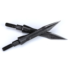 Archery Armor-Piercing Arrowheads: Outdoor Vintage Willow-Leaf Threaded Arrowheads—Durable, Cold-Steel Design for Entertainment, Sports, and Film/TV Productions