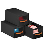 棒球帽收纳盒抽屉式收纳盒带透明窗可叠放衣柜帽架适用于卧室家庭