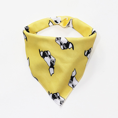 Pet triangle towel Shengyi manufacturer wholesale soft cat bib dog bib comfortable cotton pet saliva towel