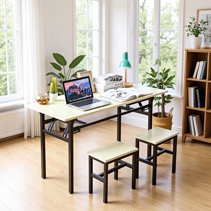 Folding Table, Office Desk, Outdoor Stall, College Dormitory, Home Use, Small Apartment, Long Dining Table, Conference Table