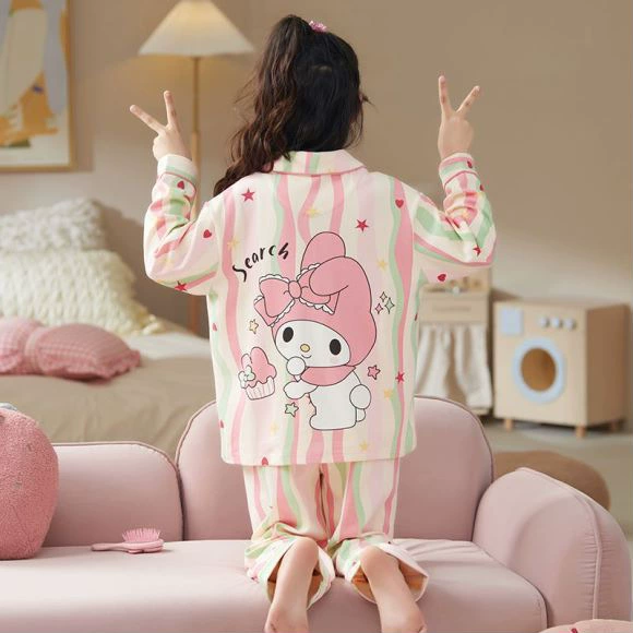 Трансграничная оптовая весна и осень для девочек пижамы кардиган с длинными рукавами