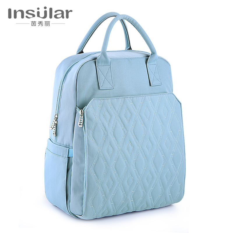 Mochila impermeable de gran capacidad para madres, con compartimento para botellas de aislamiento, ideal para uso exterior y viajes.