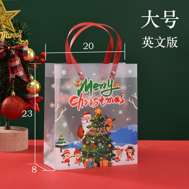 Gran tamaño - Navidad Nieve Inglés; PP; Bolsa de regalo