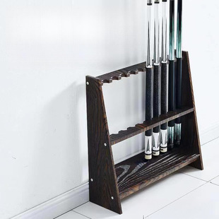 Billiard Cue Display Rack Multi-Hole Storage Solid Wood Rack Multi-Functional Rod Retro